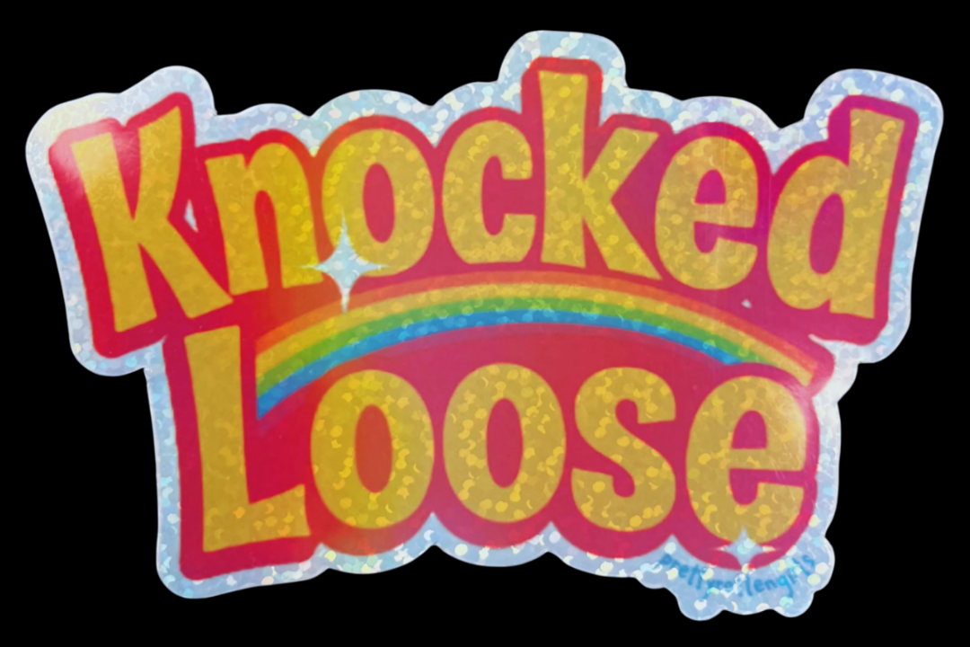 Knocked Loose Holographic Sticker | Hardcore Punk Y2K Glitter Vinyl | Laptop, Water Bottle, Journal