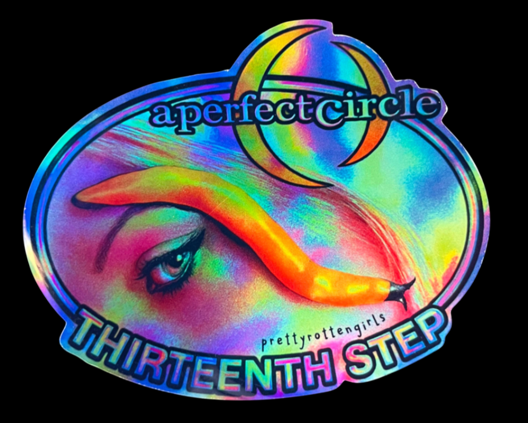 A Perfect Circle Holographic Sticker | Y2K Alt Rock Band Vinyl | Durable & Fade-Resistant | Laptop, Water Bottle, Journal | Music Lover Gift
