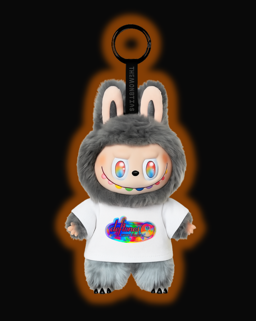 Labubu Mini T-Shirt – Glitter Deftones Band Tee | Alt Plush Clothes | PrettyRottenGirls Labubu Outfit | Nu Metal Doll Shirt