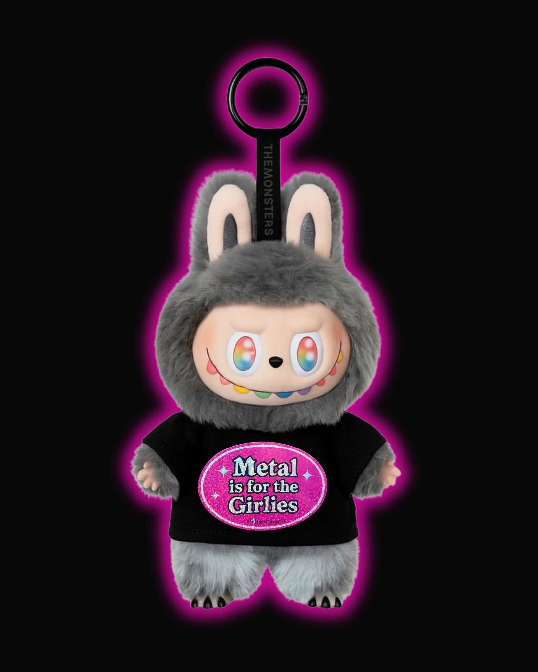 Labubu Clothes | Metal Is for the Girlies T-Shirt | Mini Plush Shirt | Collectible Doll Outfit | PrettyRottenGirls Labubu Tee