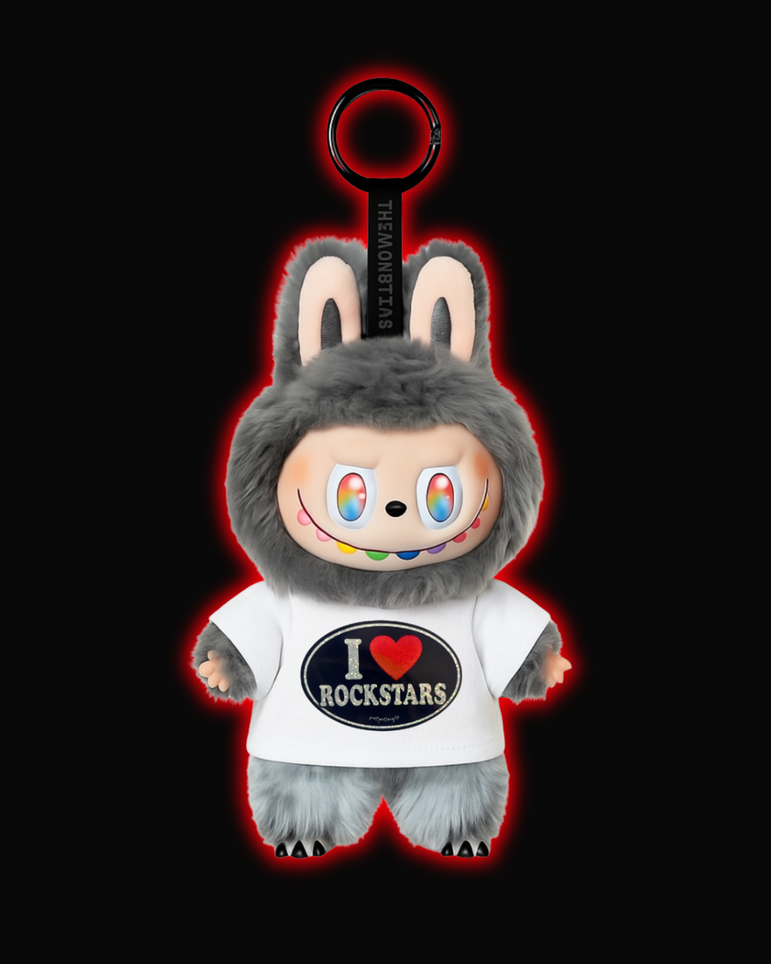 Labubu Mini T-Shirt | I Heart Rockstars Tee | Cute Plush Clothes | PrettyRottenGirls Labubu Outfit | Rock Inspired Doll Shirt