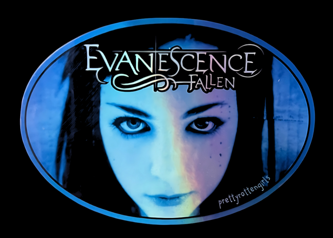 Evanescence Holographic Sticker | Y2K Nu-Metal Gothic Rock Band Vinyl | Durable & Fade-Resistant | Laptop, Water Bottle, Journal | Music Lover Gift